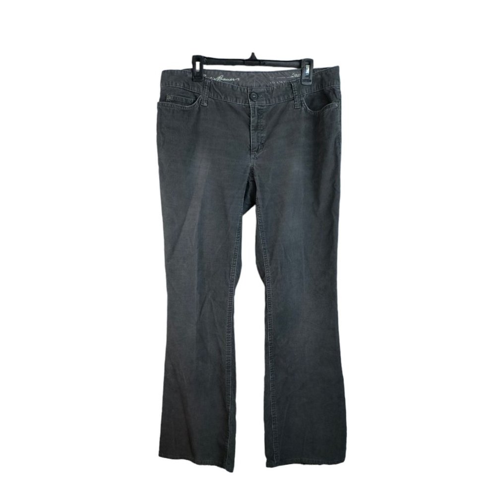 Eddie Bauer Curvy Bootcut Corduroy Pants Womens Trouser 12 grey s